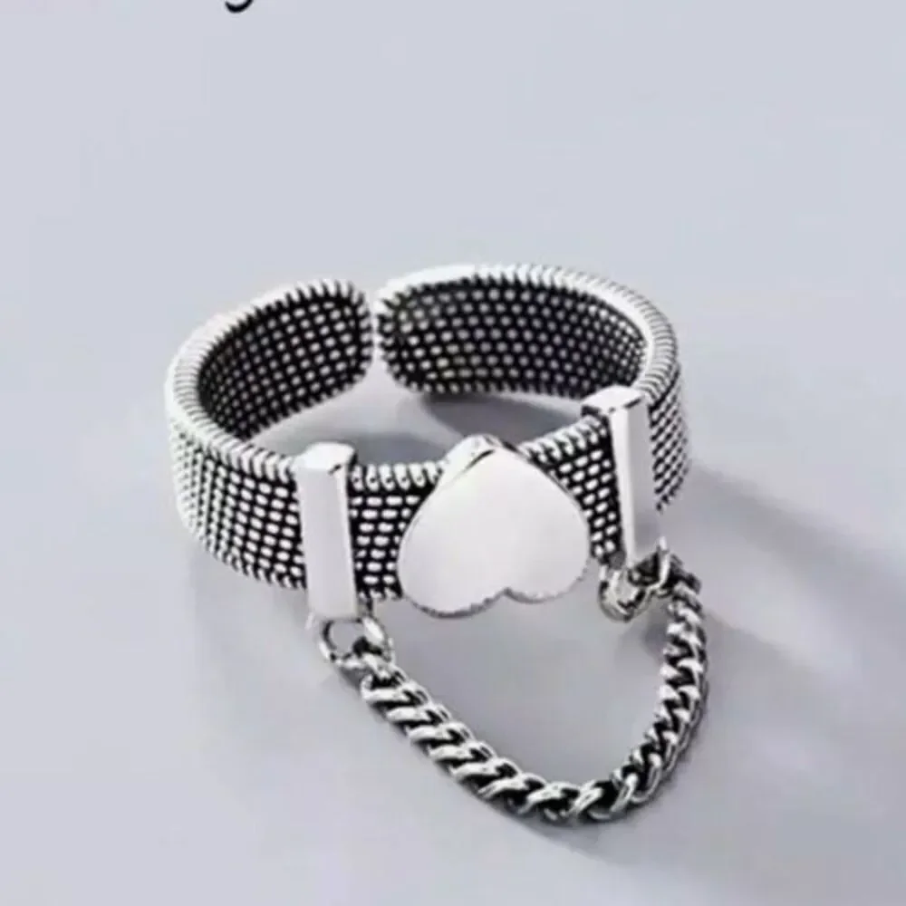 The Unchain My Heart Ring in antiqued Tibetan Silver 925